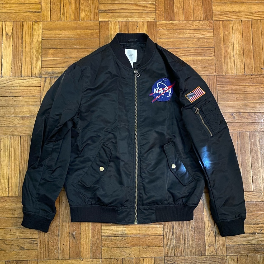 H&M x NASA Bomber Jacket In Black 🖤💫